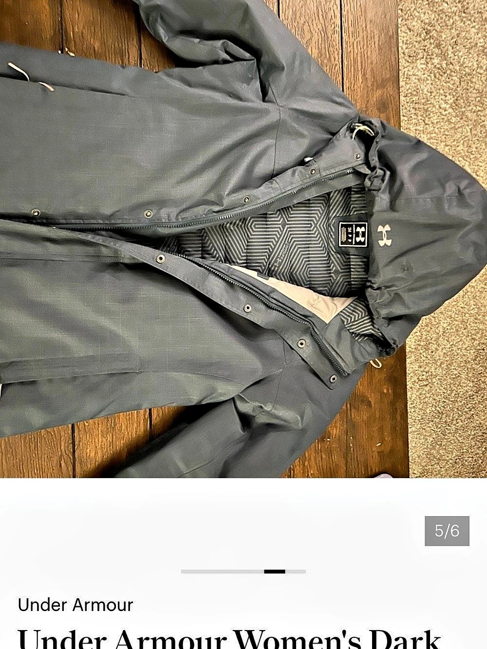 Under Armour ColdGear Infrared Hooded Jacket Gray blue
